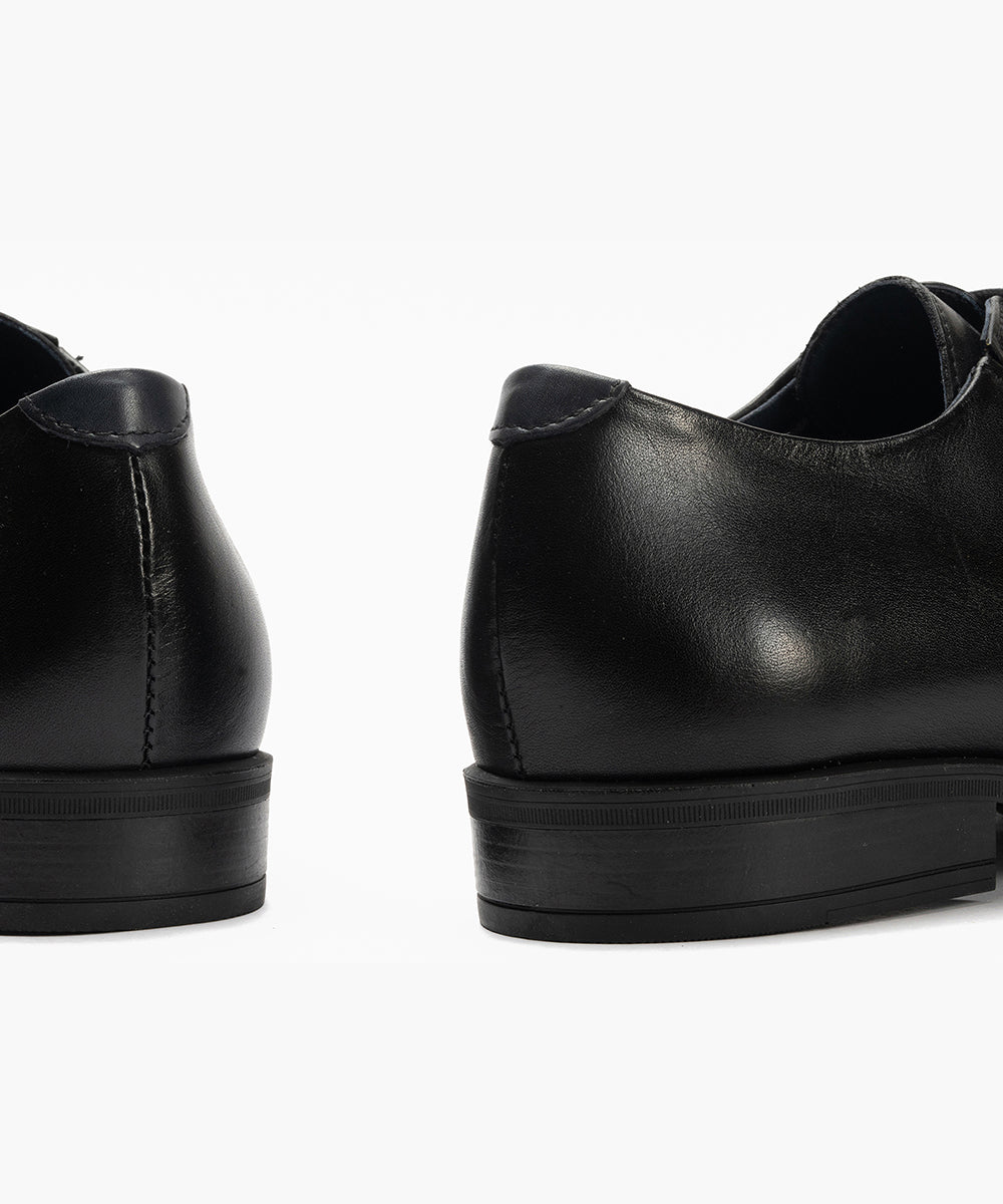 Zapato Blucher Tacón Hombre Negro