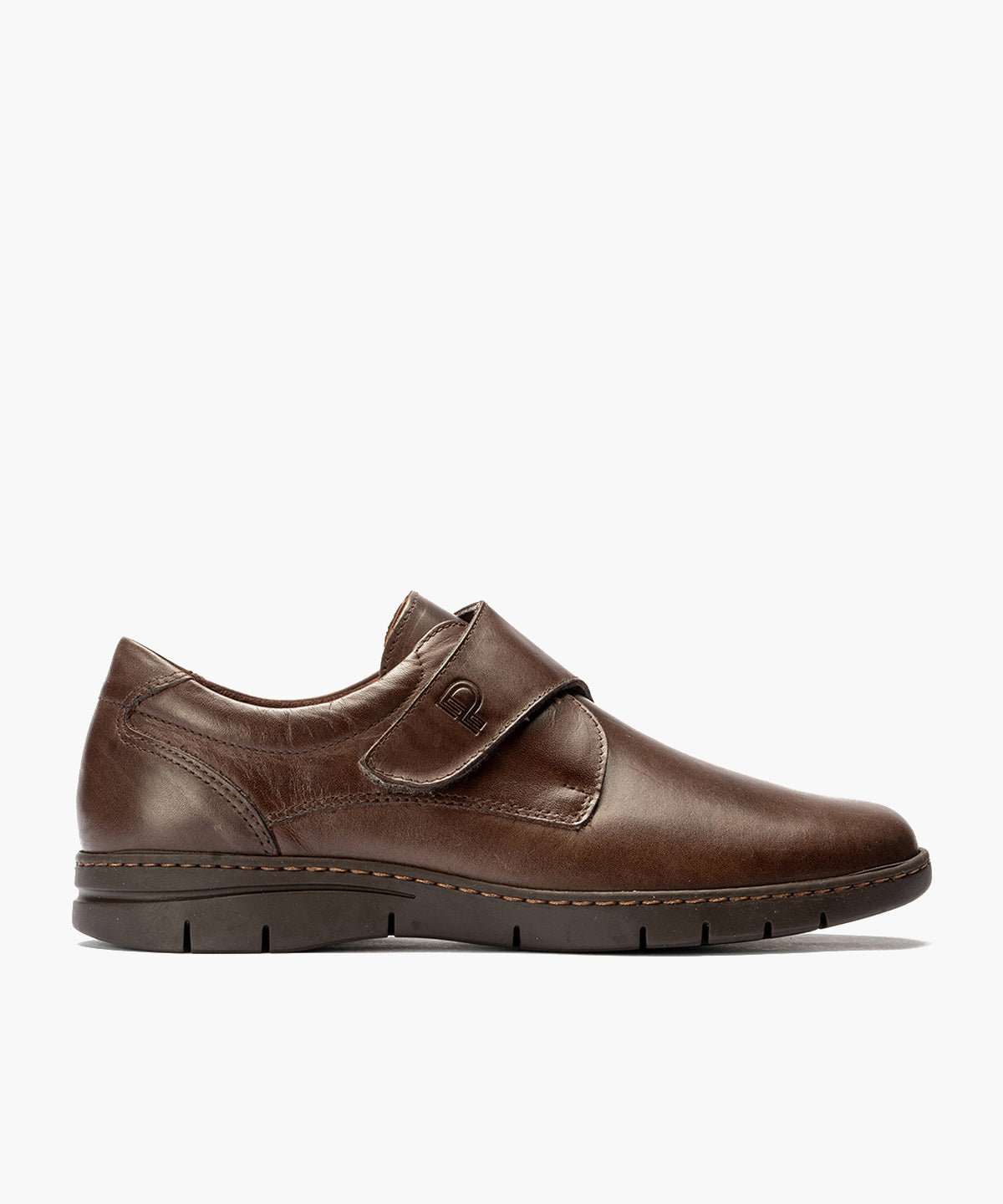 Zapato Blucher Velcri Hombre Marrón