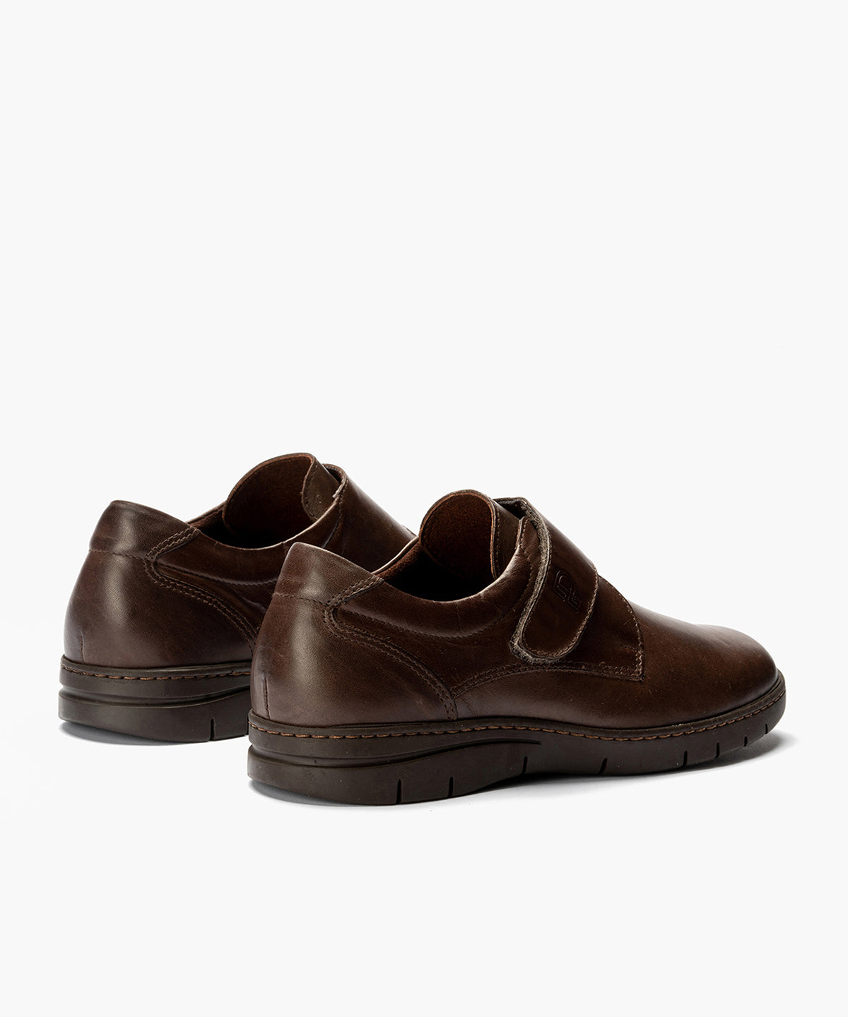 Zapato Blucher Velcri Hombre Marrón
