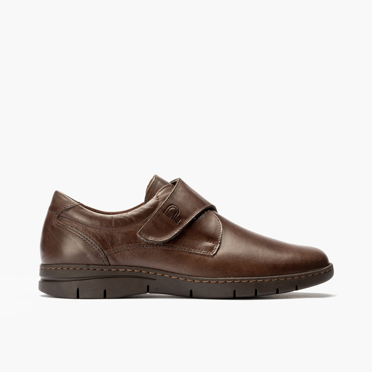 Zapato Blucher Velcri Hombre Marrón