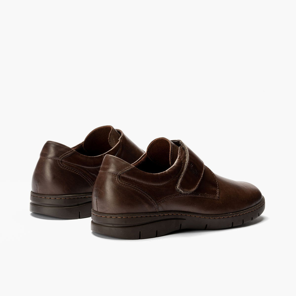 Zapato Blucher Velcri Hombre Marrón