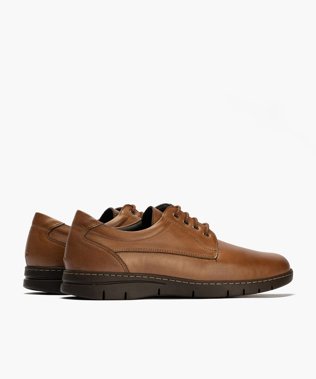 Zapato Blucher con Cordones Hombre Marrón Claro