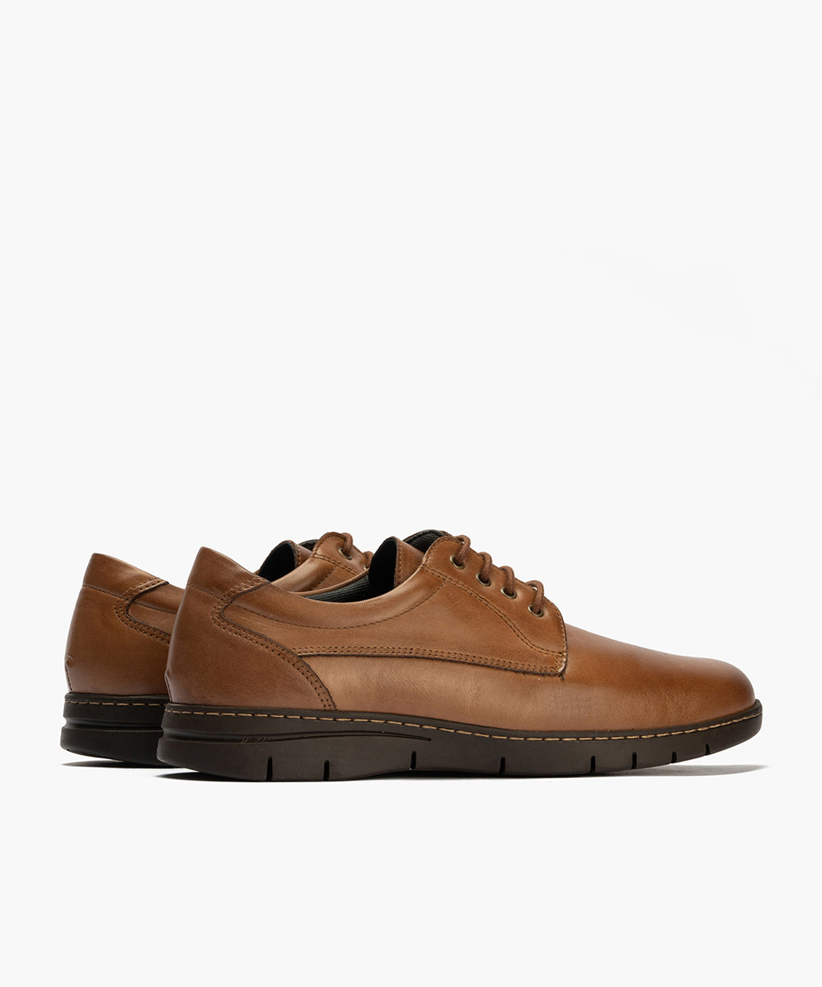 Zapato Blucher con Cordones Hombre Marrón Claro