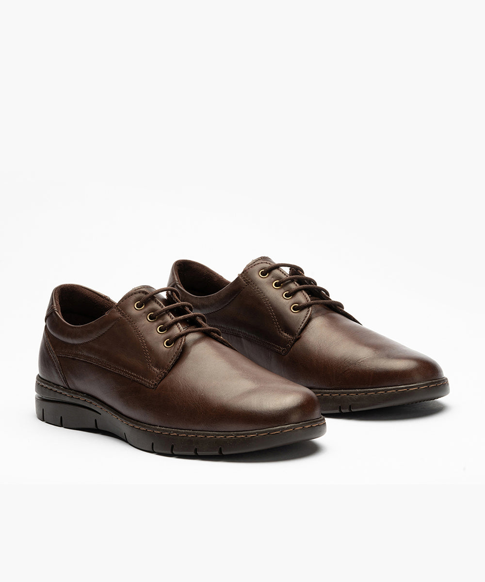 Zapato Blucher con Cordones Hombre Marrón