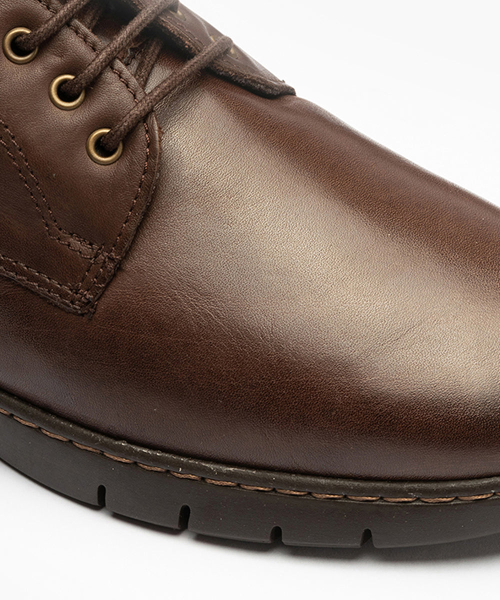 Zapato Blucher con Cordones Hombre Marrón