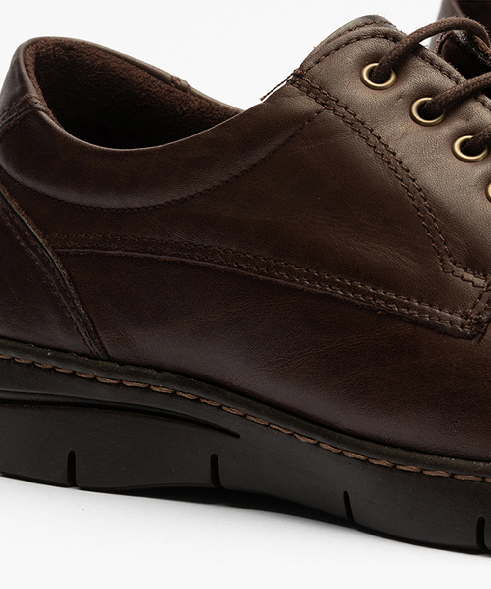 Zapato Blucher con Cordones Hombre Marrón