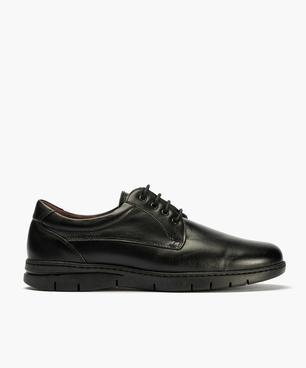 Zapato Blucher con Cordones Hombre Negro