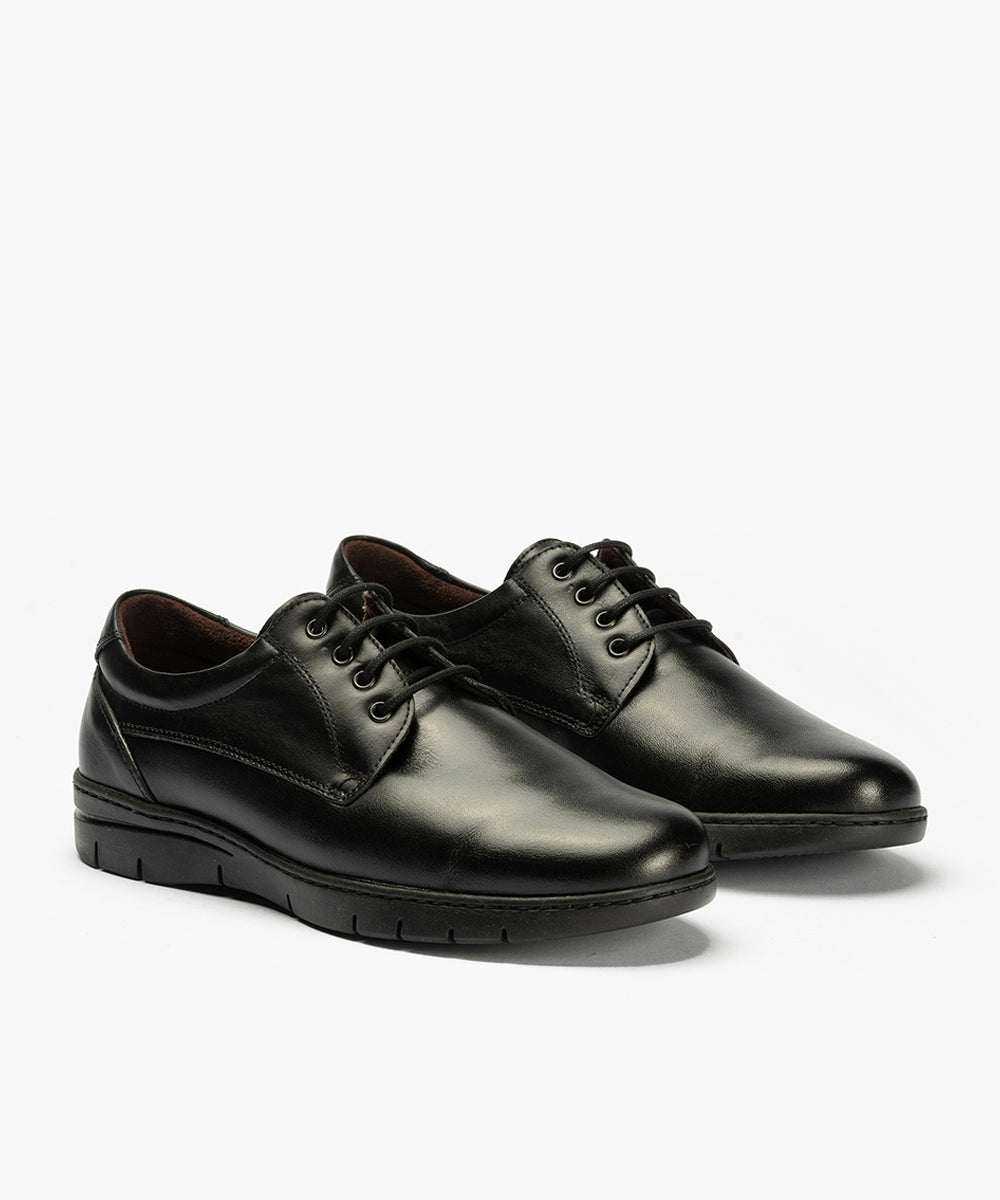 Zapato Blucher con Cordones Hombre Negro