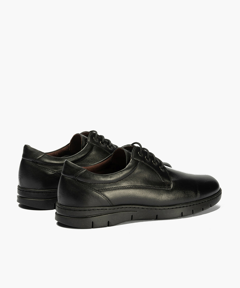 Zapato Blucher con Cordones Hombre Negro