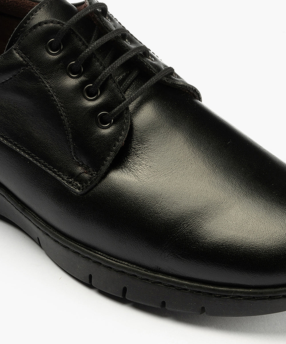 Zapato Blucher con Cordones Hombre Negro