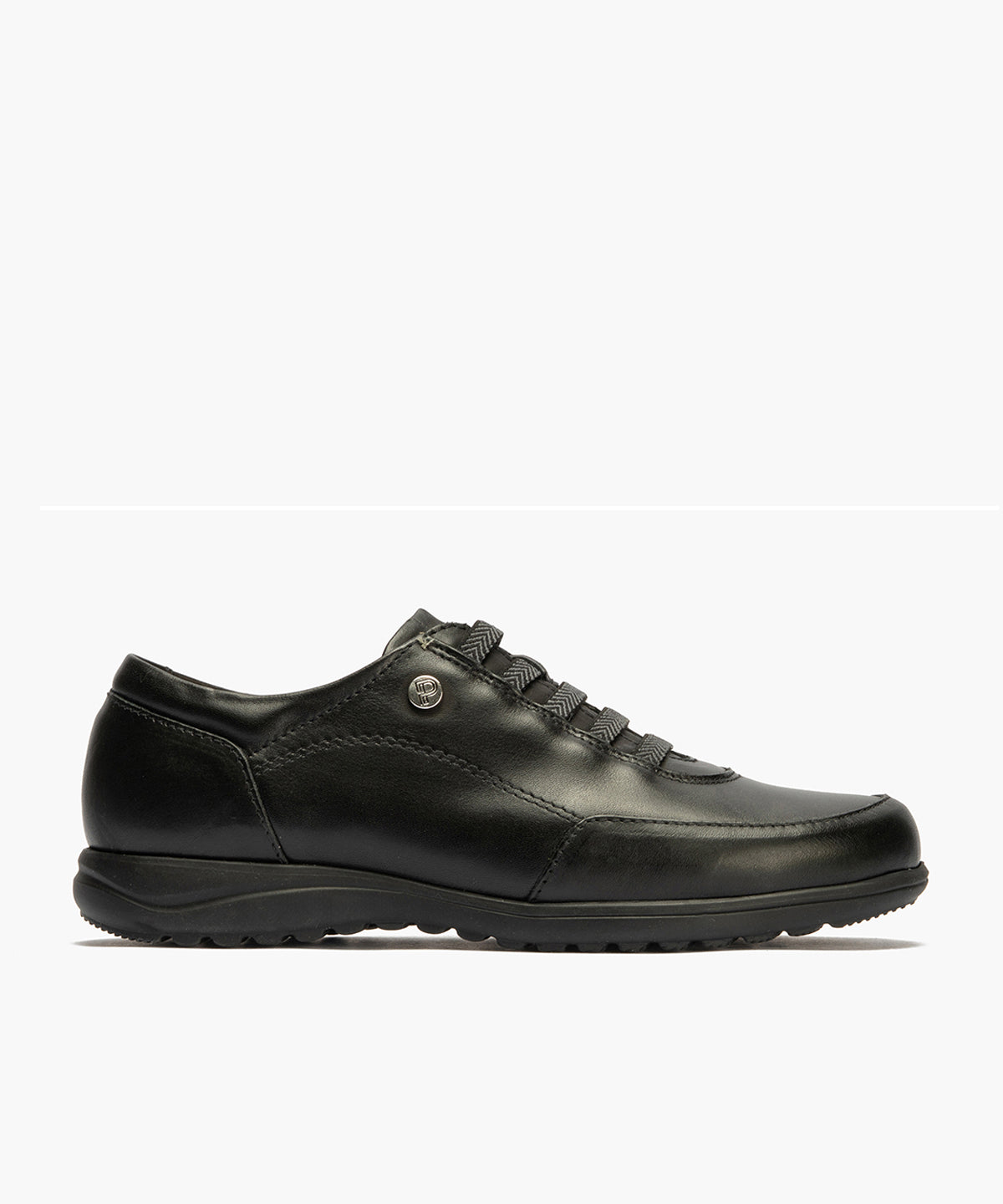 Deportivo Mujer con Elásticos Plano Negro