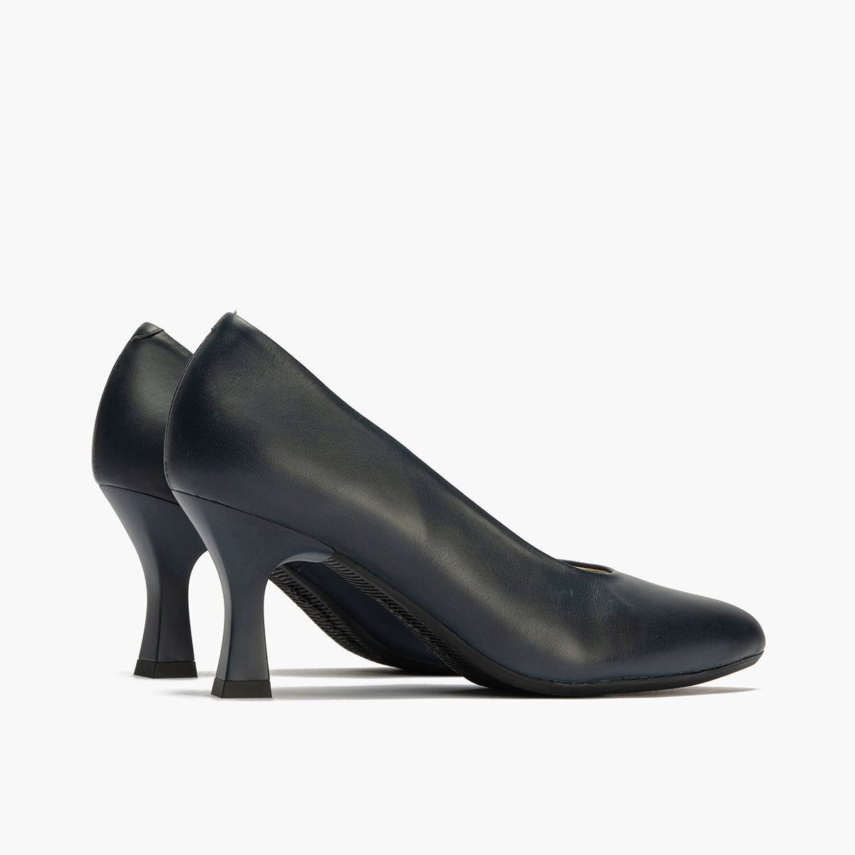 Zapato de Salón Tacón Alto Piel Azul Marino