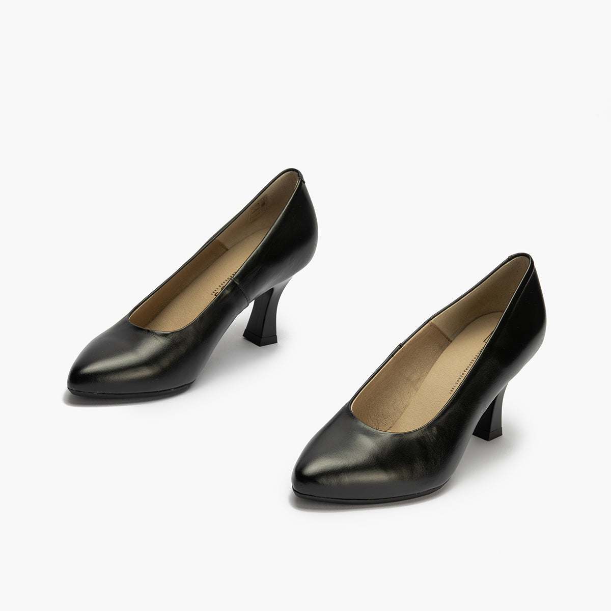 Zapato de Salón Tacón Alto Piel Negro