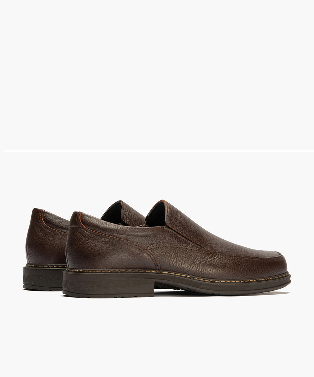 Manoletina Hombre con Elásticos Piel Brandy
