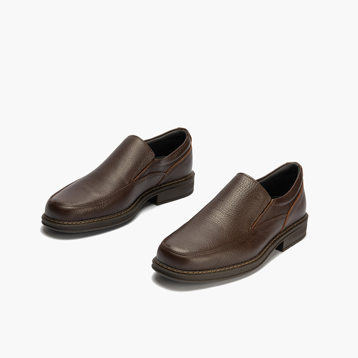 Manoletina Hombre con Elásticos Piel Brandy