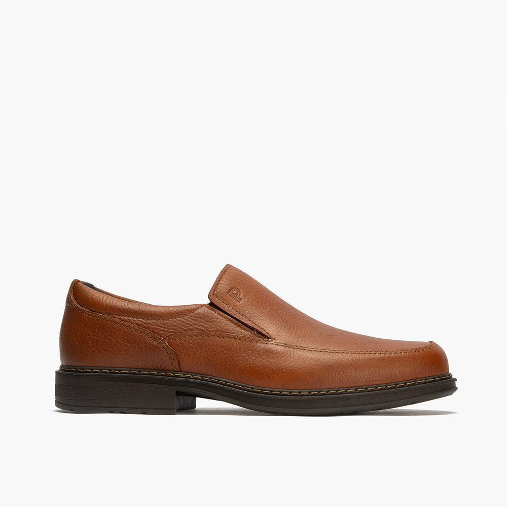 Manoletina Hombre con Elásticos Piel Cuero
