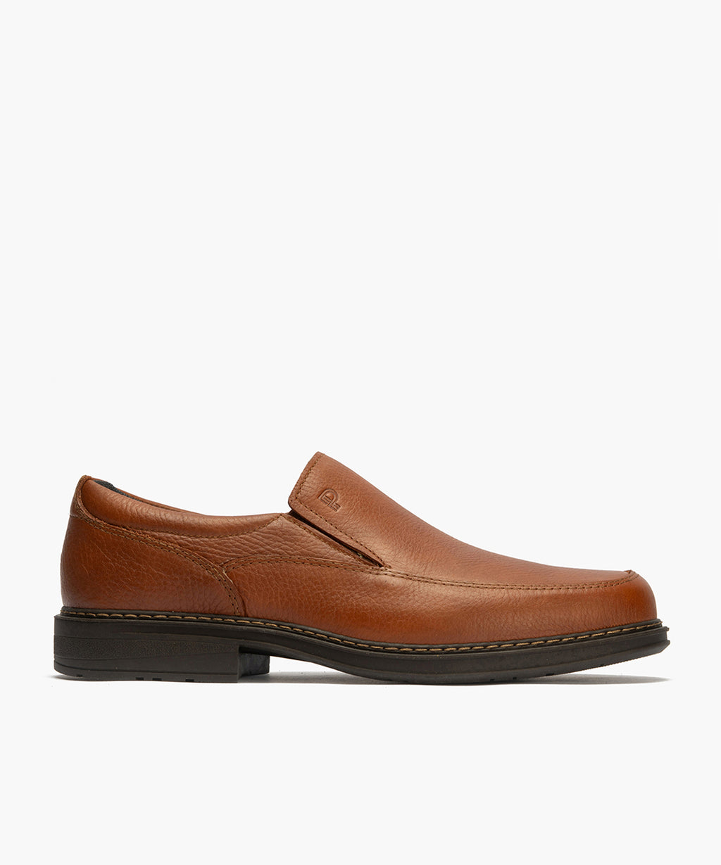 Manoletina Hombre con Elásticos Piel Cuero