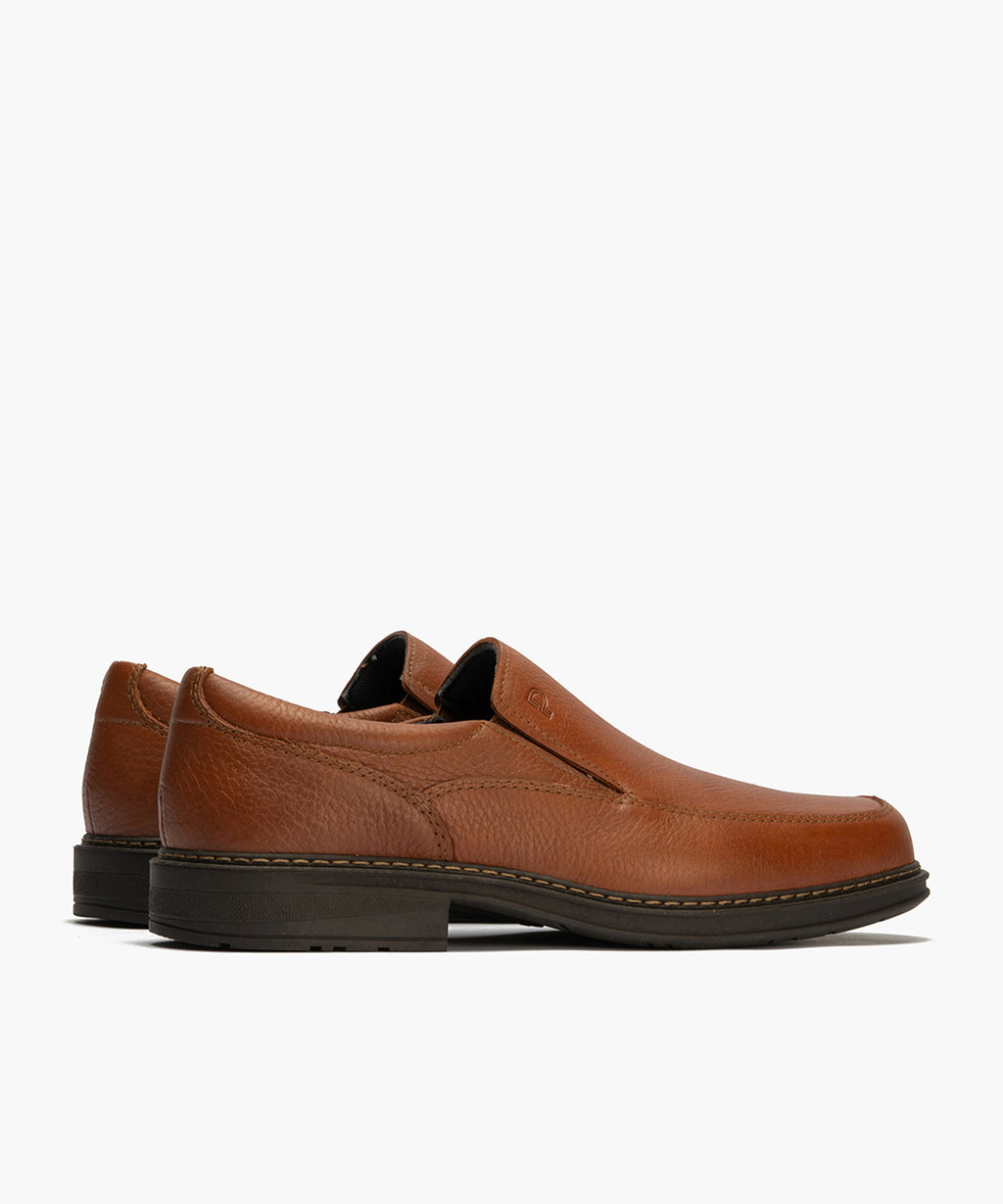 Manoletina Hombre con Elásticos Piel Cuero