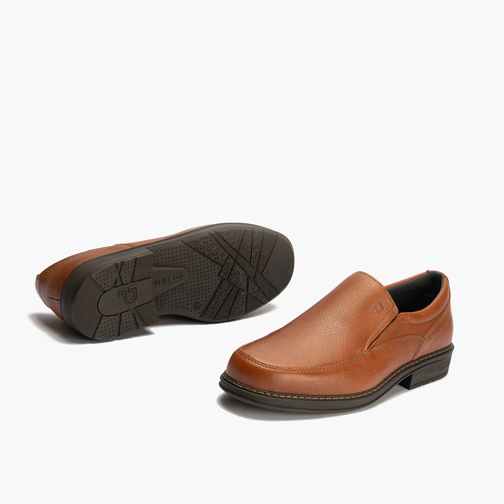 Manoletina Hombre con Elásticos Piel Cuero