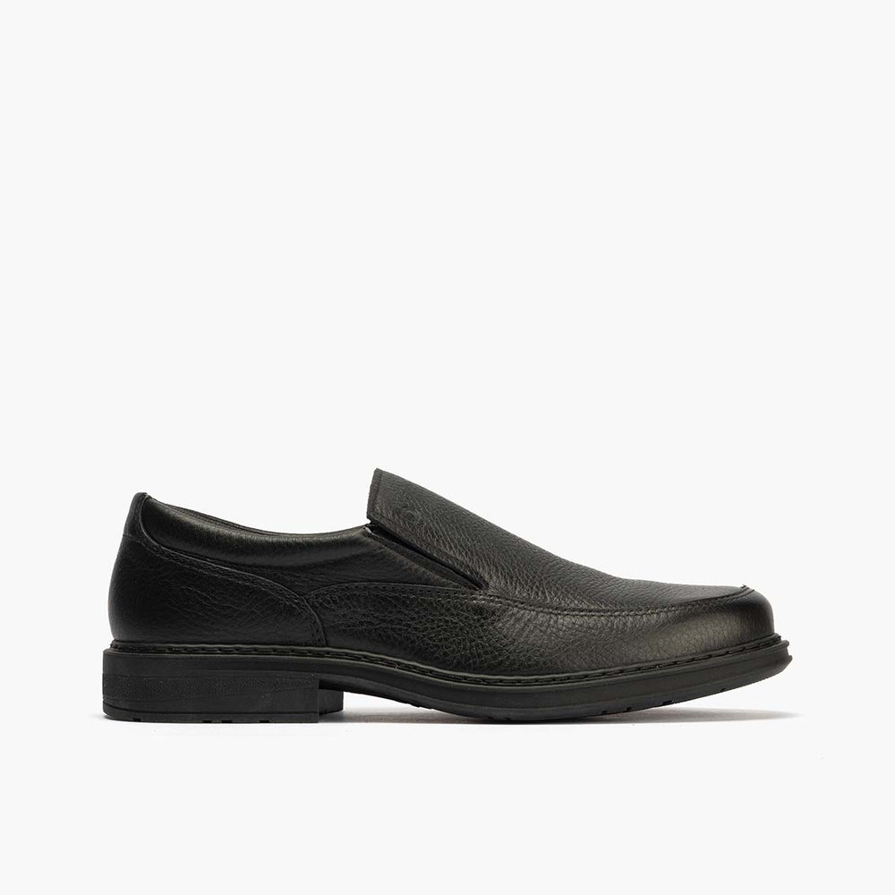 Manoletina Hombre con Elásticos Piel Negro