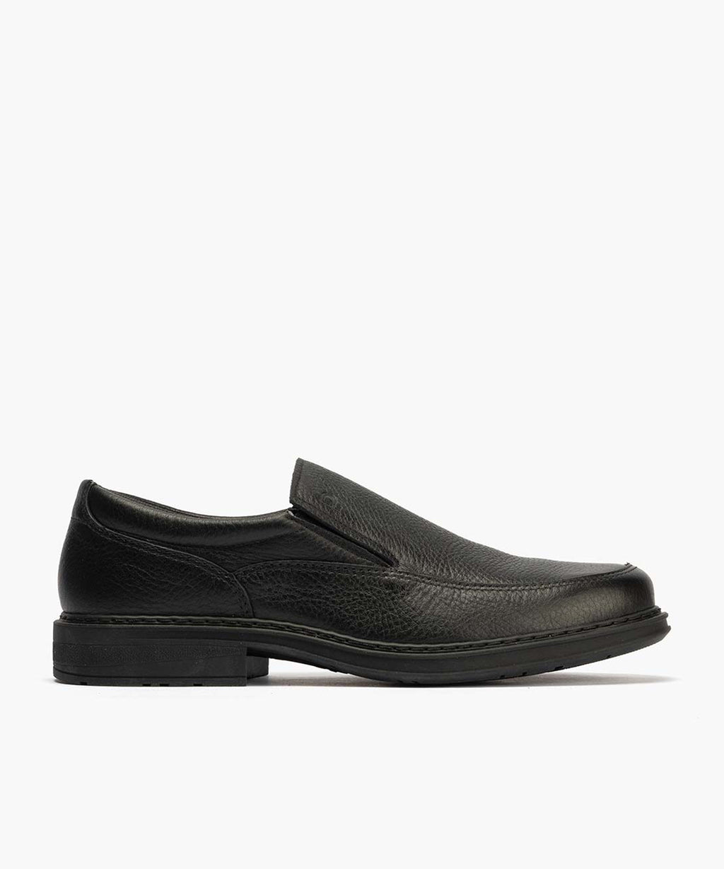 Manoletina Hombre con Elásticos Piel Negro
