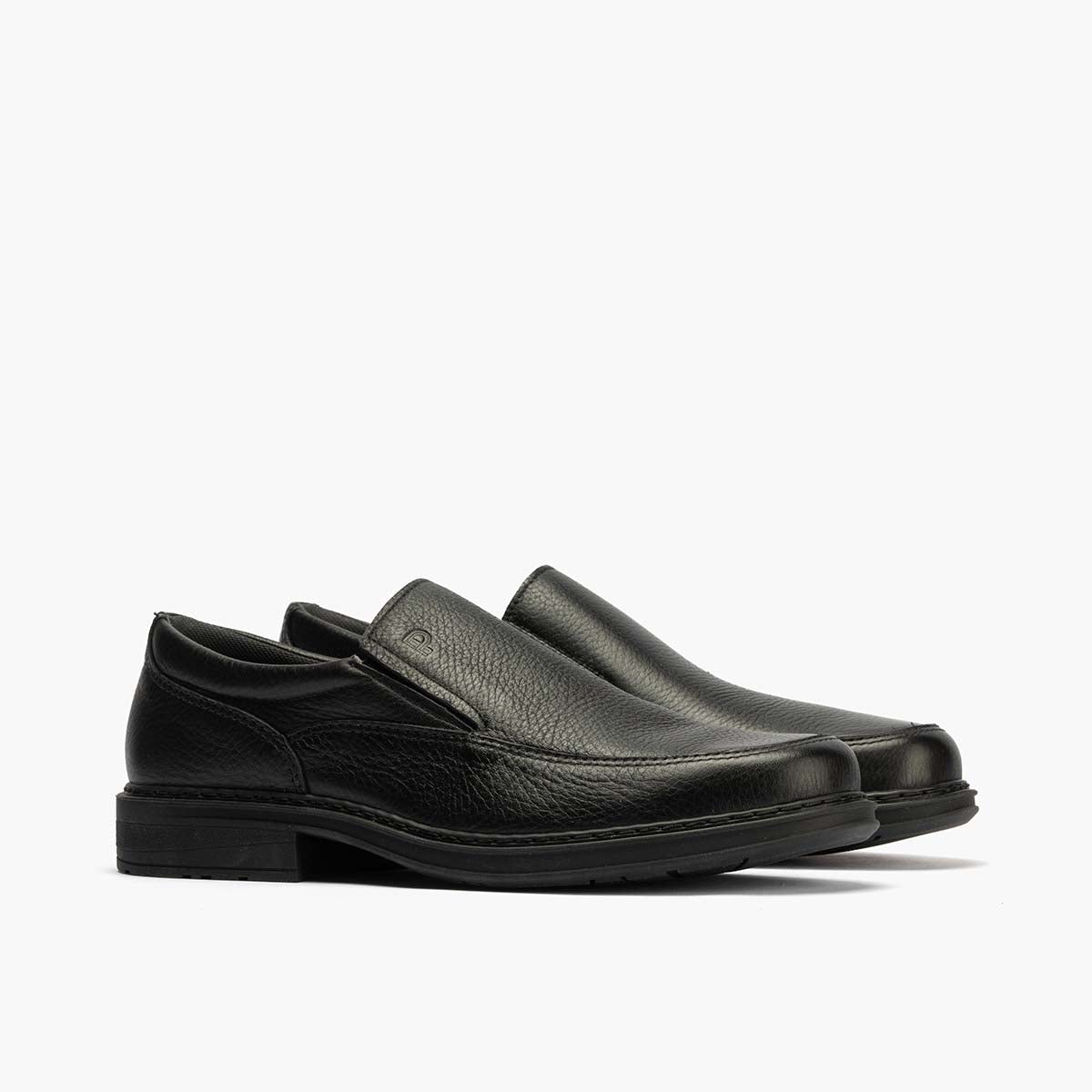 Manoletina Hombre con Elásticos Piel Negro