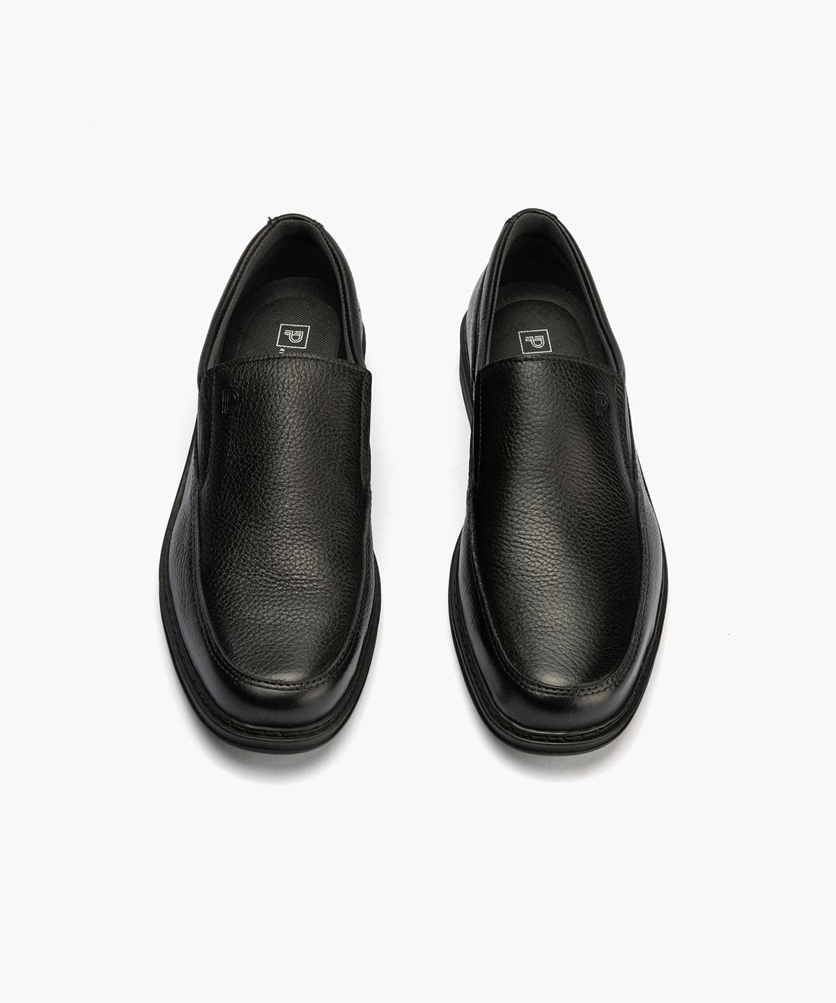 Manoletina Hombre con Elásticos Piel Negro
