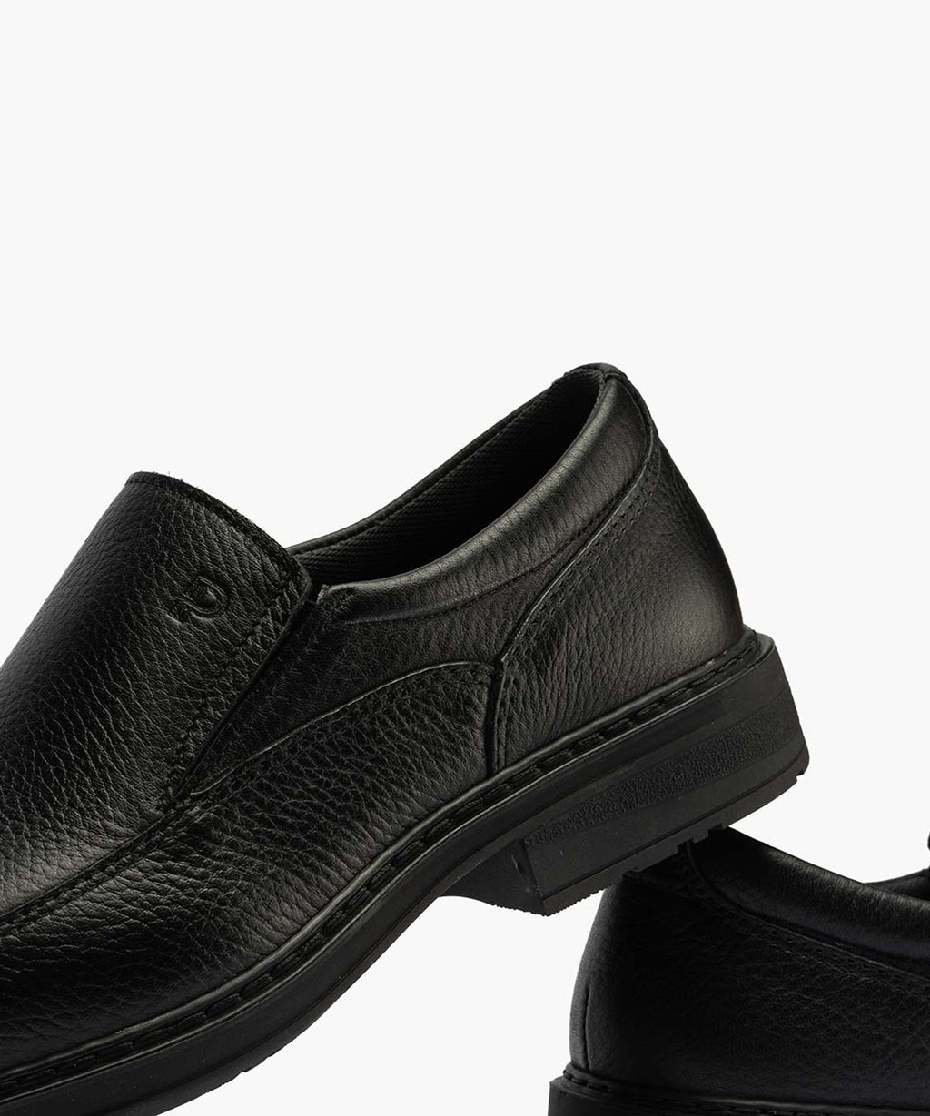 Manoletina Hombre con Elásticos Piel Negro