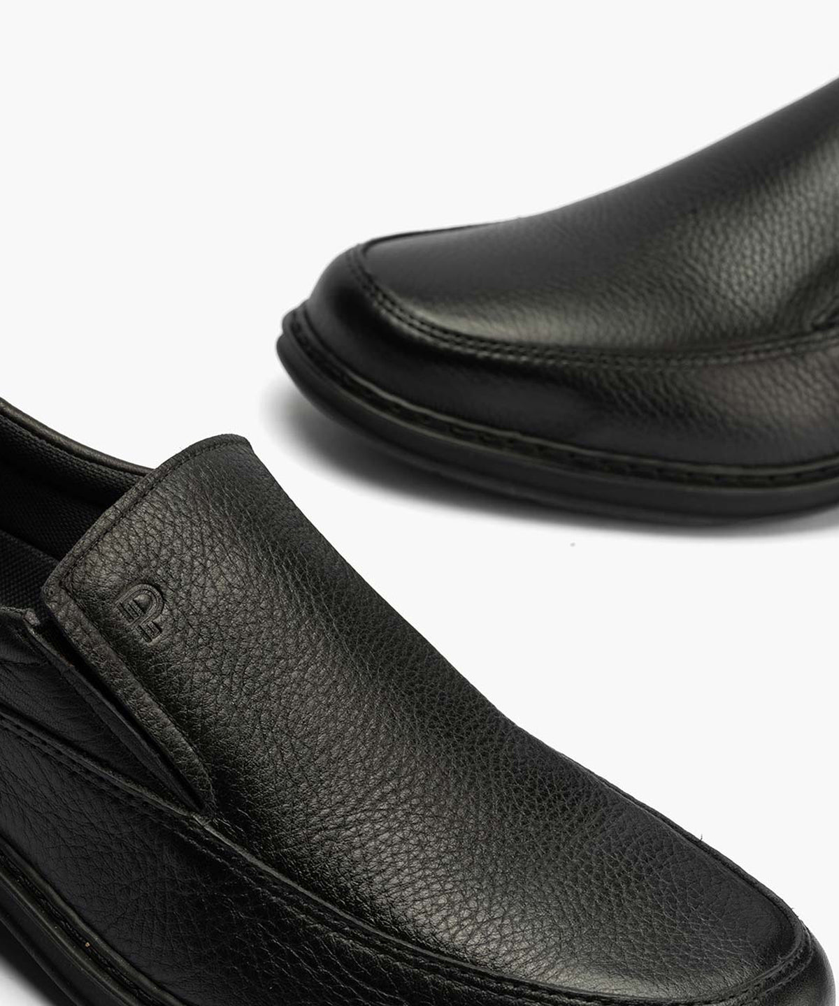 Manoletina Hombre con Elásticos Piel Negro