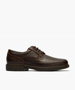 Zapato Blucher Hombre Piel Bombeada Marrón