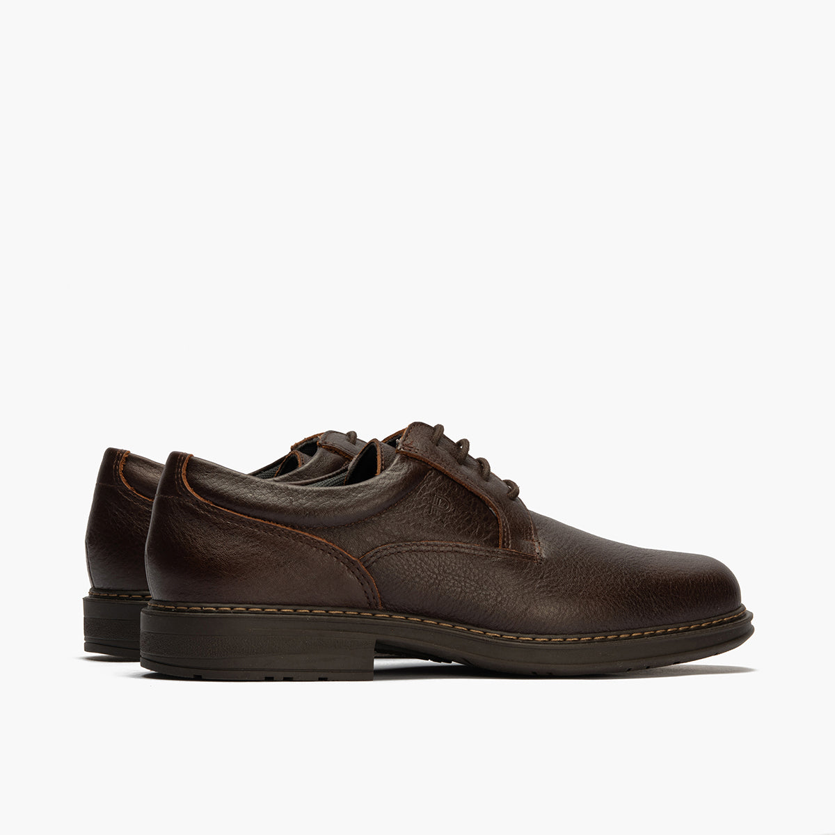 Zapato Blucher Hombre Piel Bombeada Brandy