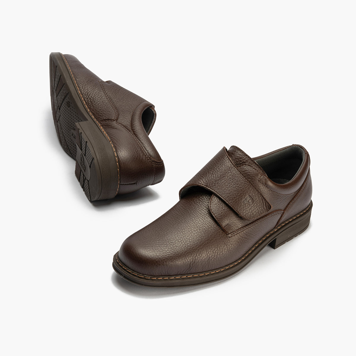 Zapato Blucher Hombre con Velcro Brandy