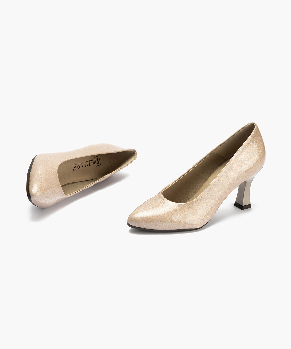 Zapato de Salón Mujer Stiletto Piedra de Tacón Alto en Piel Charol