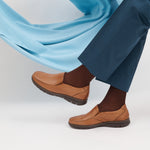 Mocasín Hombre Piel Marrón Claro