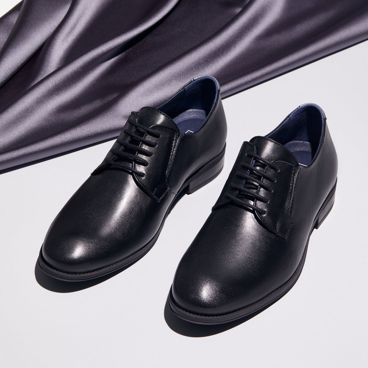 Zapato Blucher Tacón Hombre Negro