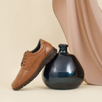 Zapato Blucher con Cordones Hombre Marrón Claro