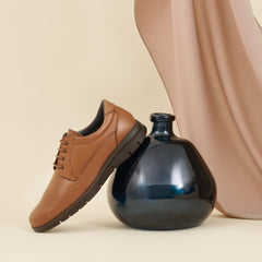 Zapato Blucher con Cordones Hombre Marrón Claro