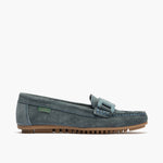 Women's Moccasins with Link Adorno and Blue Rubber Sole